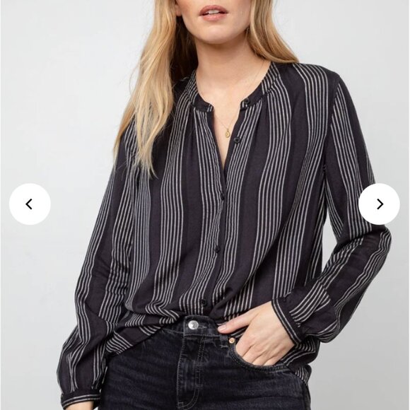 Rails Tops - Rails Sagrada Stripe Long Sleeve Shirt- Size Medium